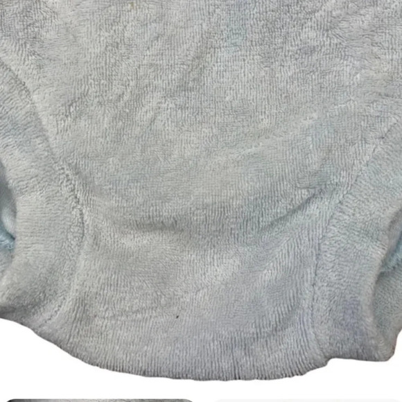 Vintage 70’s Baby Infant Overalls Blue Mouse Terrycloth One Piece Summer Outfit - Picture 2 of 5